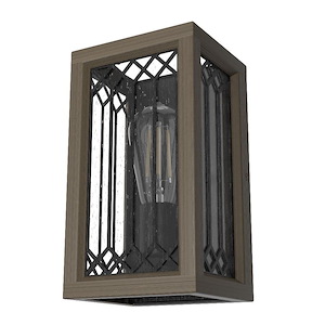 Chevron - 1 Light Wall Sconce In Casual Style-10.5 Inches Tall and 6 Inches Wide - 1270388