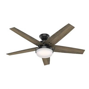 Brenham-Ceiling Fan with Light Kit and Remote Control in Casual Style-52 Inches Wide by 13.77 Inches High
