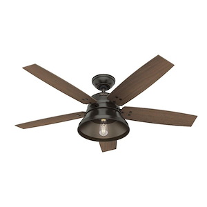 Beech Hollow-Ceiling Fan with Light Kit and Remote Control in Casual Style-52 Inches Wide by 15.83 Inches High