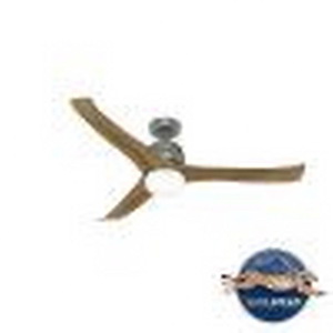 Wispera - 3 Blade Ceiling Fan with Light Kit and Handheld Remote In Casual Style-14.6 Inches Tall and 54 Inches Wide