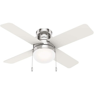 Timpani 44 Inch Low Profile Ceiling Fan with LED Light Kit and Pull Chain