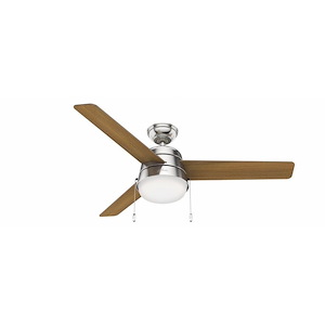 Aker 52 Inch Ceiling Fan with LED Light Kit and Pull Chain