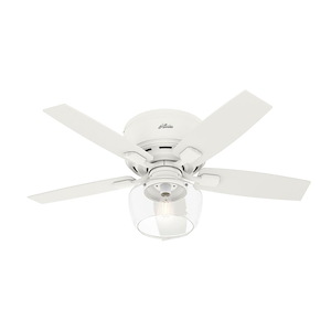 Bennett 44 Inch Low Profile Ceiling Fan with LED Light Kit and Handheld Remote