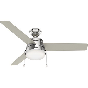 Aker - 3 Blade Ceiling Fan with Light Kit-14.86 Inch Tall and 52 Inch Wide - 1421159