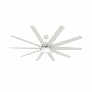 Overton  - 10 Blade Outdoor Ceiling Fan with Light Kit In Modern Style-15.82 Inches Tall and 72 Inches Wide - 1296127
