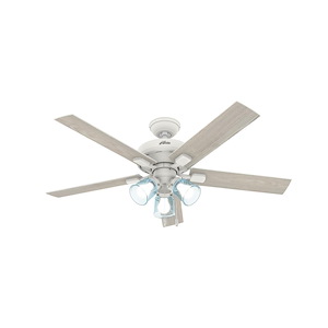 52 Inch Whittier Ceiling Fan with LED Light Kit and Pull Chain
