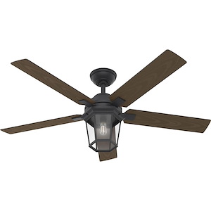 Candle Bay - 52 Inch 5 Blade Ceiling Fan with Light Kit and Handheld Remote