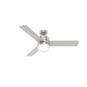 Neutron - 3 Blade Ceiling Fan with Light Kit and Handheld Remote In Casual Style-17.12 Inches Tall and 54 Inches Wide