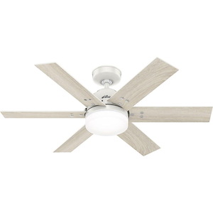 Pacer-Ceiling Fan with LED Light Kit and Handheld Remote in Transitional Style-44 Inches Wide by 13.76 Inches High
