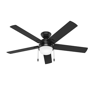 Zeal - 52 Inch 5 Blade Ceiling Fan with Light Kit and Pull Chain In Transitional Style