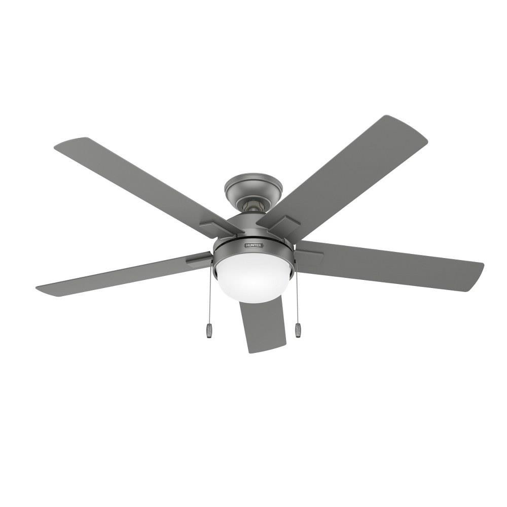 bogstaveligt talt Udrydde i aften Hunter-Fans---51467---Zeal---52-Inch-5-Blade-Ceiling-Fan -with-Light-Kit-and-Pull-Chain-In-Transitional-Style