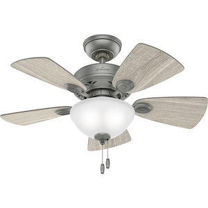 Watson - 34 Inch 5 Blade Ceiling Fan with Light Kit and Pull Chain