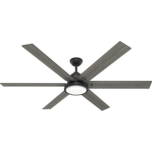 Warrant - 70 Inch 6 Blade Ceiling Fan with Light Kit and Wall Control