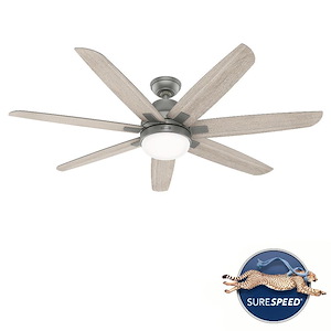 Wilder 60-Inch Ceiling Fan with LED Light Kit and Wall Control