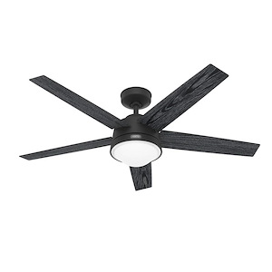 Lykke - 5 Blade Ceiling Fan with Light Kit and Handheld Remote In Modern Style-14.39 Inches Tall and 52 Inches Wide
