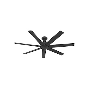 Downtown - 7 Blade Ceiling Fan with Wall Control In Industrial Style-15.23 Inches Tall and 60 Inches Wide