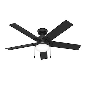 Sea Point - 5 Blade Ceiling Fan with Light Kit and Pull Chain In Casual Style-14.15 Inches Tall and 52 Inches Wide