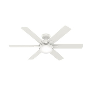 Hardaway - 6 Blade Ceiling Fan with Light Kit and Handheld Remote In Transitional Style-15.42 Inches Tall and 52 Inches Wide