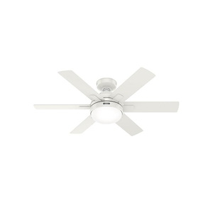 Hardaway - 6 Blade Ceiling Fan with Light Kit and Handheld Remote In Casual Style-15.39 Inches Tall and 44 Inches Wide