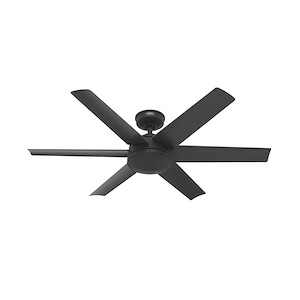 Jetty - 6 Blade Ceiling Fan with Wall Control In Modern Style-13.06 Inches Tall and 52 Inches Wide
