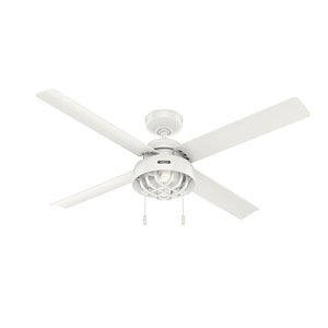 Spring Mill - 4 Blade Ceiling Fan with Light Kit and Pull Chain In Industrial Style-14.15 Inches Tall and 52 Inches Wide