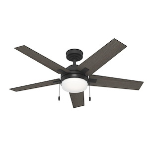 Bartlett - 5 Blade Ceiling Fan with Light Kit and Pull Chain In Transitional Style-14.89 Inches Tall and 52 Inches Wide