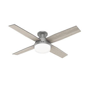 Dempsey - 4 Blade Ceiling Fan with Light Kit and Handheld Remote In Modern Style-12.27 Inches Tall and 52 Inches Wide - 1262980