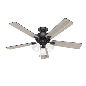Swanson - 5 Blade Ceiling Fan with Light Kit and Pull Chain In Casual Style-16.93 Inches Tall and 52 Inches Wide - 1262981
