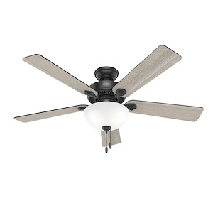 Swanson - 5 Blade Ceiling Fan with Light Kit and Pull Chain In Casual Style-16.69 Inches Tall and 52 Inches Wide - 1262982