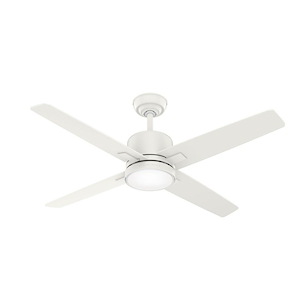 Axial - 4 Blade Ceiling Fan with Light Kit and Wall Control In Rustic Style-17 Inches Tall and 52 Inches Wide