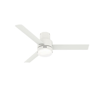 Gilmour 52-Inch Low Profile Damp Rated Ceiling Fan With Led Light Kit And Handheld Remote