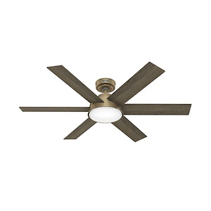 Donatella - 6 Blade Ceiling Fan with Light Kit In Modern Style-12.76 Inches Tall and 52 Inches Wide
