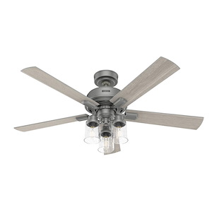 Hartland - 5 Blade Ceiling Fan with Light Kit In Farmhouse Style-19.49 Inches Tall and 52 Inches Wide