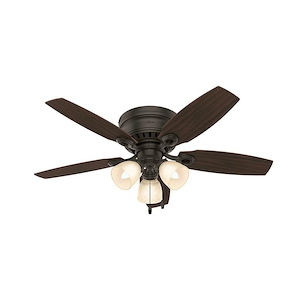 Hatherton 46 Inch Low Profile Ceiling Fan with LED Light Kit and Pull Chain