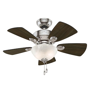 Watson 34 Inch Ceiling Fan with LED Light Kit and Pull Chain