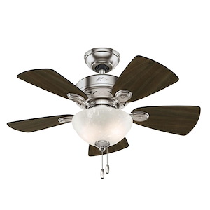 Watson 34 Inch Ceiling Fan with LED Light Kit and Pull Chain