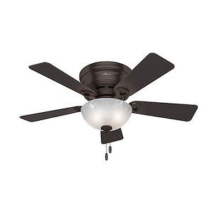 Haskell 42 Inch Low Profile Ceiling Fan with LED Light Kit and Pull Chain
