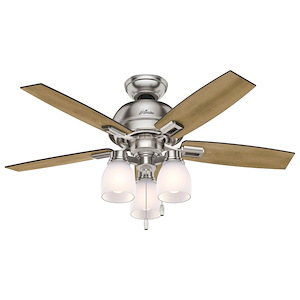 Donegan 44 Inch Ceiling Fan with LED Light Kit and Pull Chain