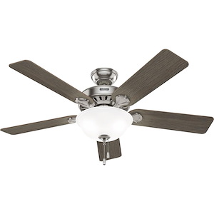 Pro&#39;s Best - 5 Blade Ceiling Fan with Light Kit In Traditional Style-18.41 Inches Tall and 52 Inches Wide