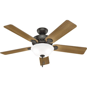 Pro&#39;s Best - 5 Blade Ceiling Fan with Light Kit In Traditional Style-18.41 Inches Tall and 52 Inches Wide