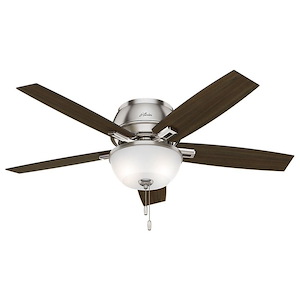 Donegan 52 Inch Low Profile Ceiling Fan with LED Light Kit and Pull Chain