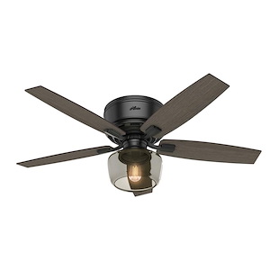 Bennett 52 Inch Low Profile Ceiling Fan with LED Light Kit and Handheld Remote