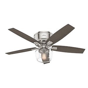 Bennett 52 Inch Low Profile Ceiling Fan with LED Light Kit and Handheld Remote