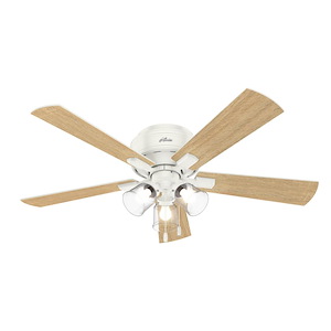 Crestfield 52 Inch Low Profile Ceiling Fan with LED Light Kit and Pull Chain