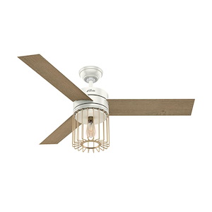 Ronan 52 Inch Ceiling Fan with LED Light Kit and Handheld Remote