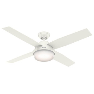 Dempsey 52 Inch Ceiling Fan with LED Light Kit and Handheld Remote