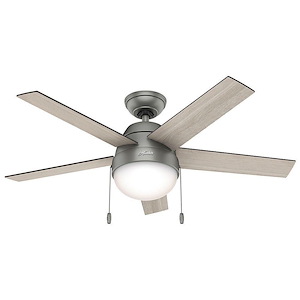 Anslee 46 Inch Ceiling Fan with LED Light Kit and Pull Chain