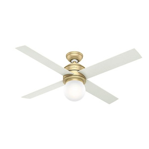Hepburn 52 Inch Ceiling Fan with LED Light Kit and Wall Control