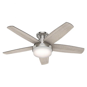 Avia-Ceiling Fan with Light Kit and Remote Control in Casual Style-48 Inches Wide by 12.3 Inches High