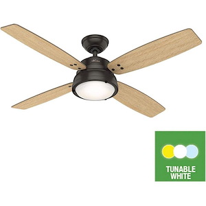Wingate 52 Inch Ceiling Fan with LED Light Kit and Handheld Remote